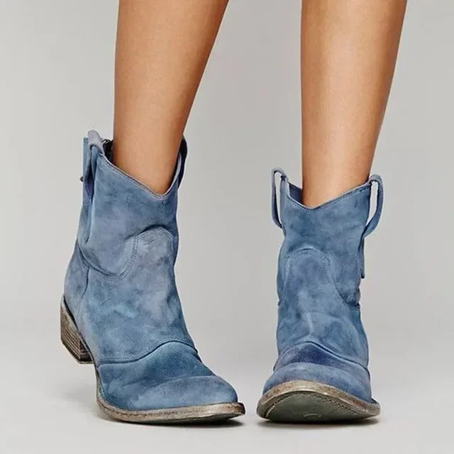 Rugged Cowboy Ankle Boots
