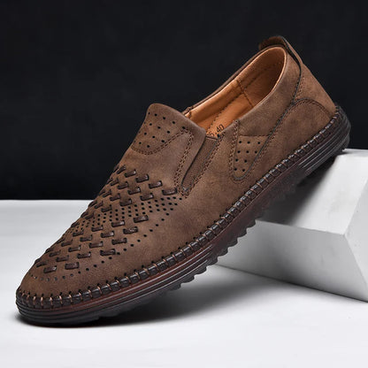 Men's Faux Leather Loafers - VibreMode