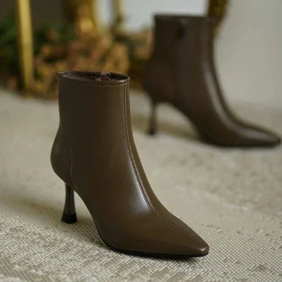 Women's Pointed Toe Ankle Boots Heel