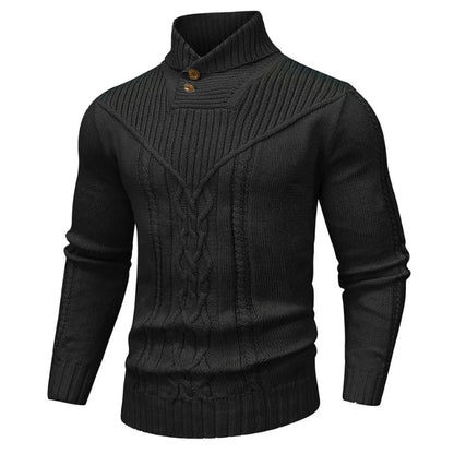 Traditional Crew Neck Cable Sweater