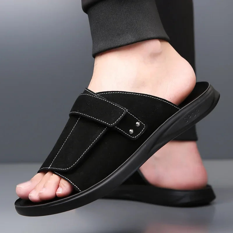 Men's Suede Sandals Brown