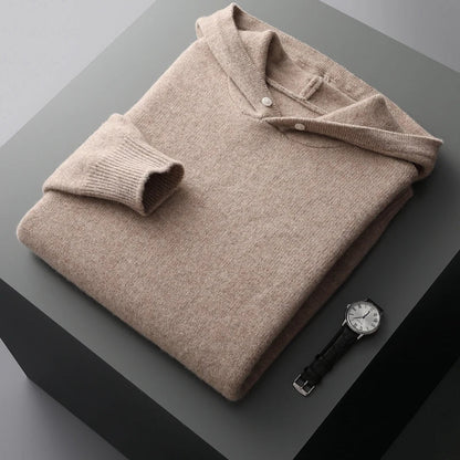 Luxury Pure Cashmere Hooded Sweater