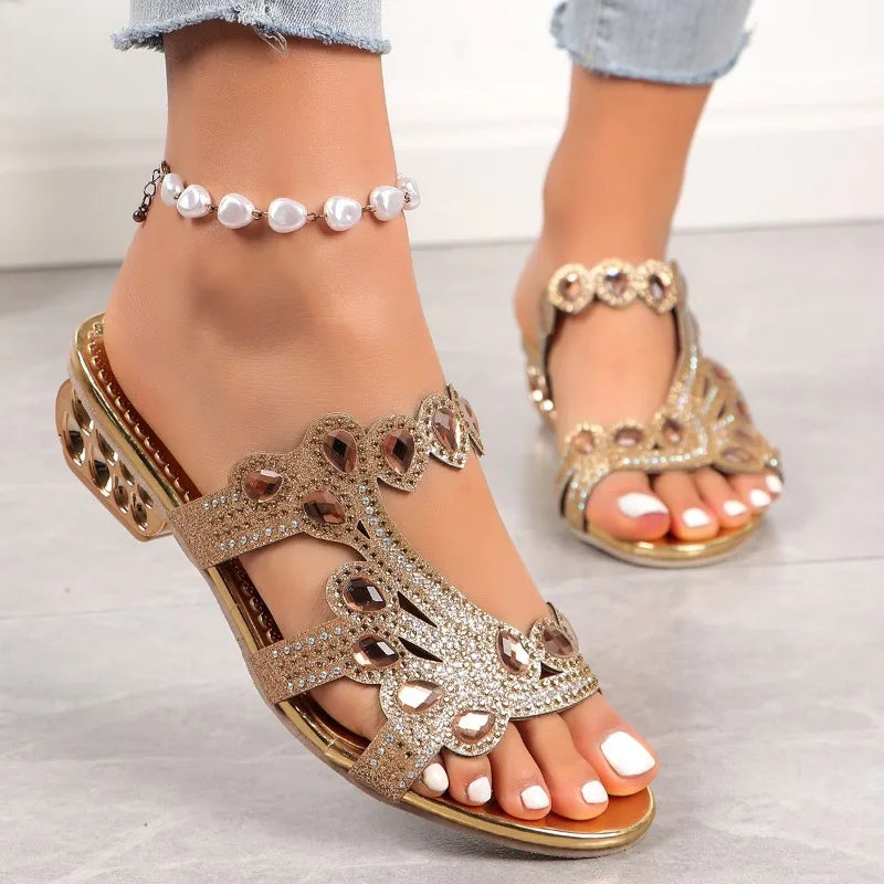 Women's Block Heel Sandals Decorative Strap