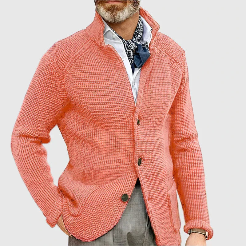 Men's Button Front Cardigan Stand Collar