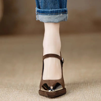 Elegant Women's Block Heel Mary Jane Pumps