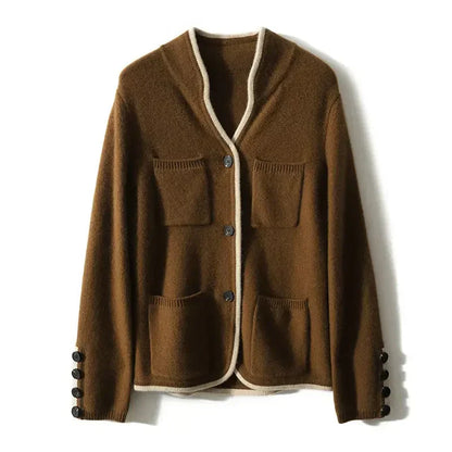 Women's Cardigan Sweater With 4 Pockets