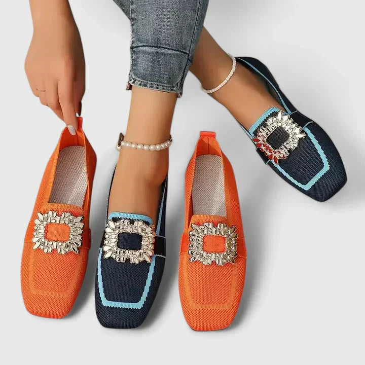 Comfortable Ladies Slip On Decorative Loafers Shoes