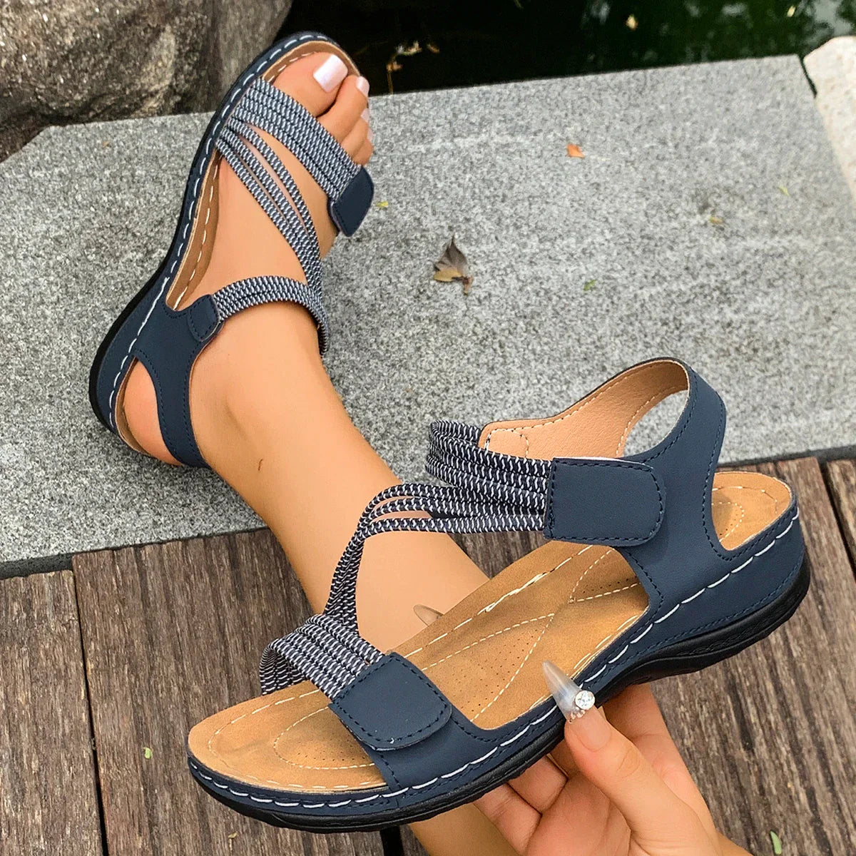 Women's Orthopedic Sandals Arch Support Adjustable Strap Comfort
