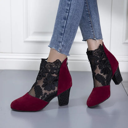 Women's Floral Print Boots