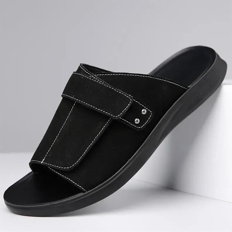 Men's Suede Sandals Brown