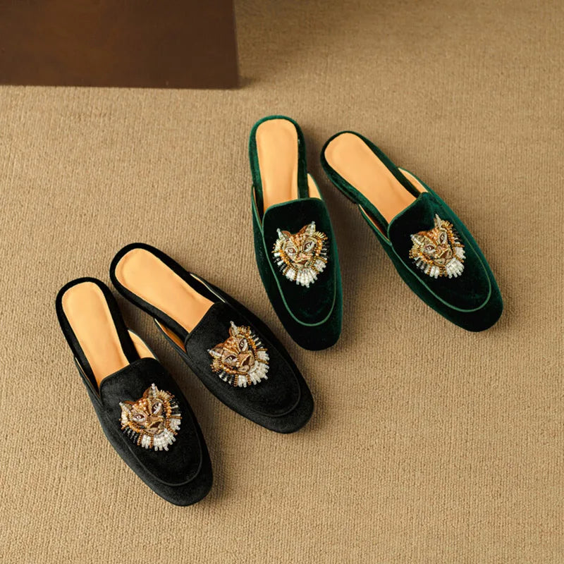 Women's Velvet Mules Jasmine Purple