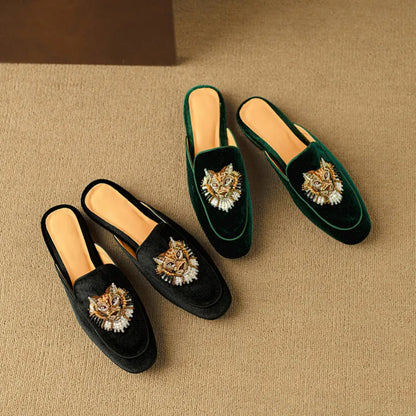 Women's Velvet Mules Jasmine Purple