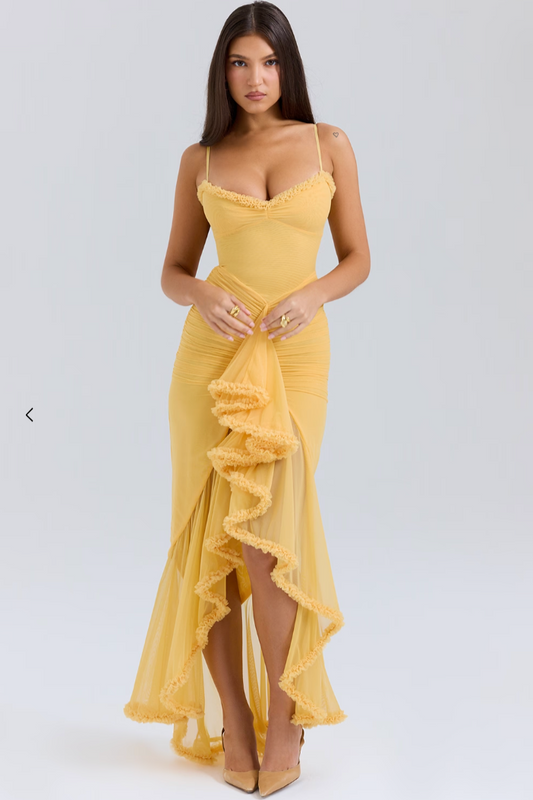Elegant Ladies Floral Lace Party Dress - VibreMode