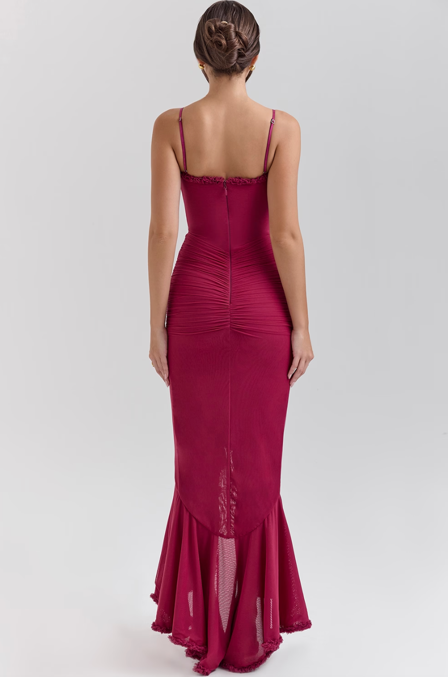 Elegant Ladies Floral Lace Party Dress