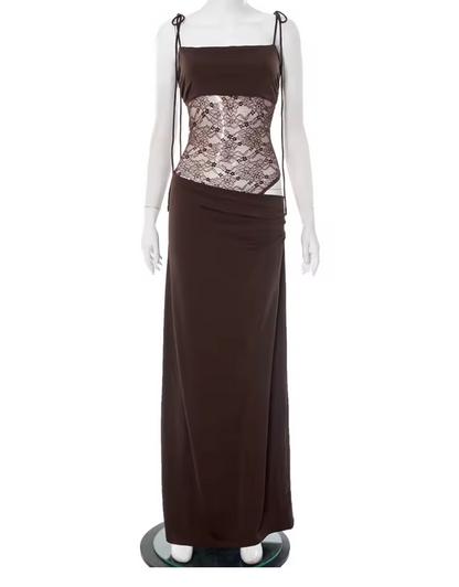Women's Lace Detail Long Dress