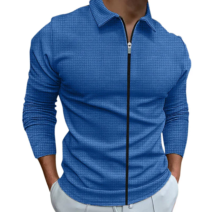 Jeremy Men's Zip-Up Shirt Comfortable - VibreMode