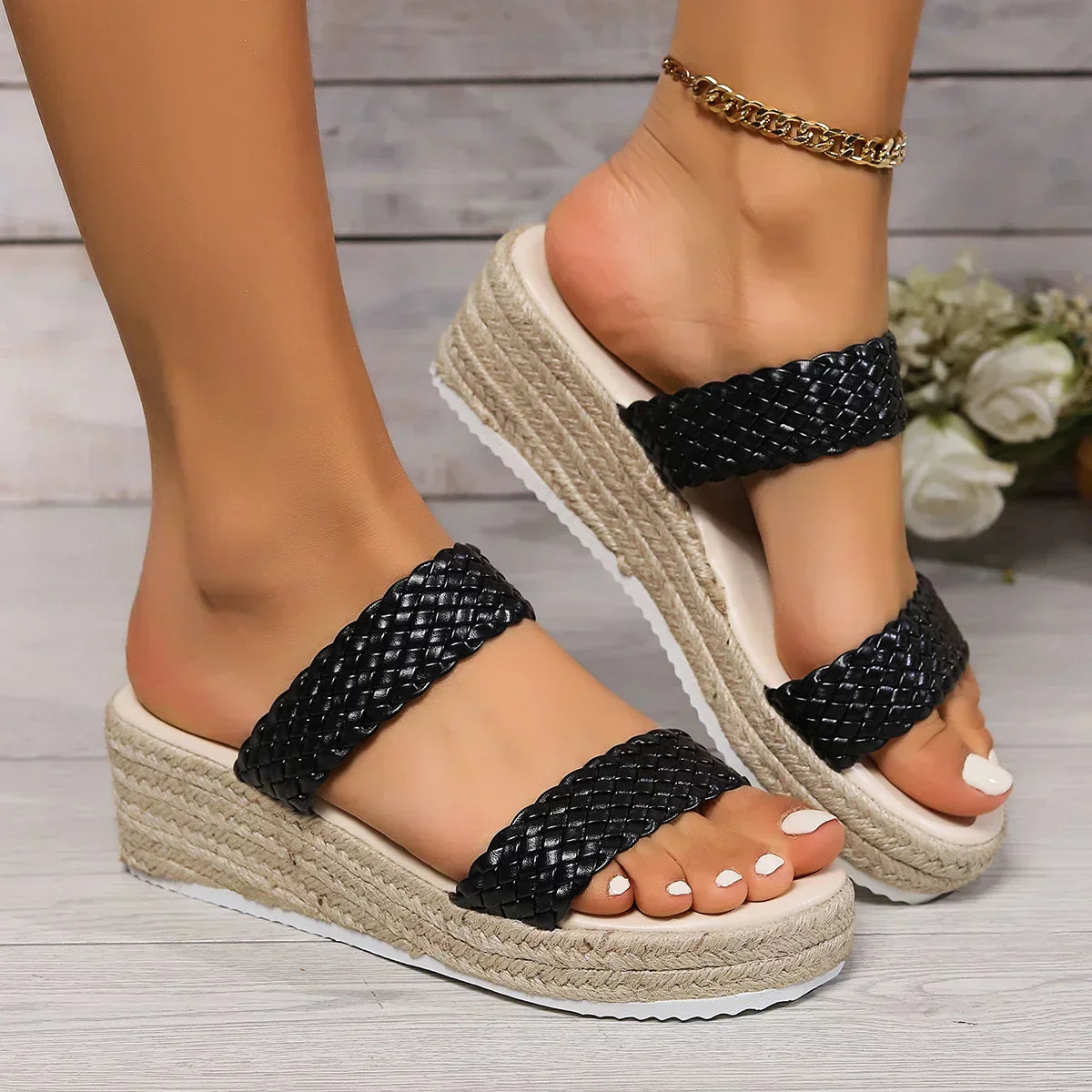 Elle | Ladies Comfortable Espadrille Flat Shoes