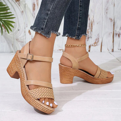 Purple Women's High Heel Summer Sandals