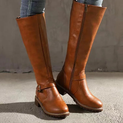 Ladies High Heel Long Zip Boots