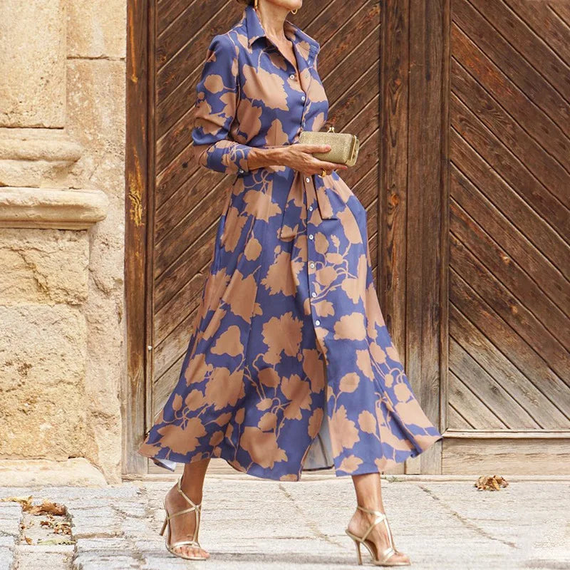 Women's Lace Long Sleeve Midi Dress Evening - VibreMode