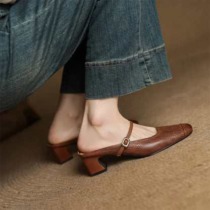 Women's Genuine Leather Mules