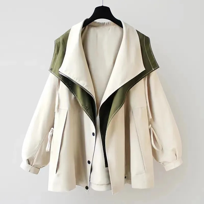 Women's Windbreaker Jacket Contrast Panel - VibreMode