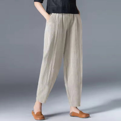 Women's Summer Trousers Elasticated Waistband