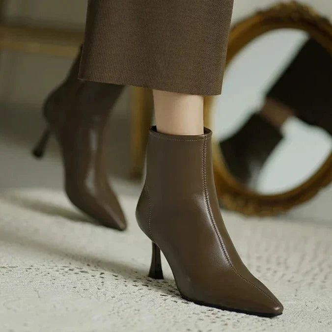 Women's Pointed Toe Ankle Boots Heel