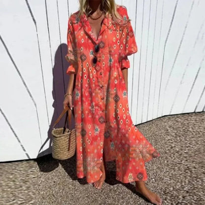 Women's Long Sleeve Floral Dress