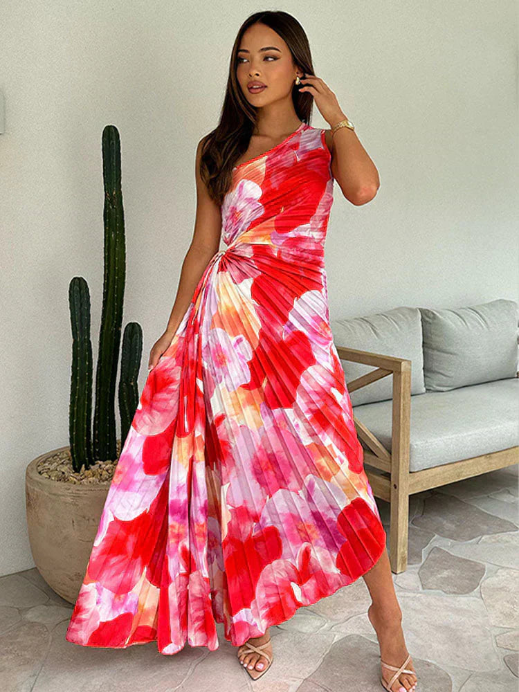 Flowy Ruffled Long Party Dress