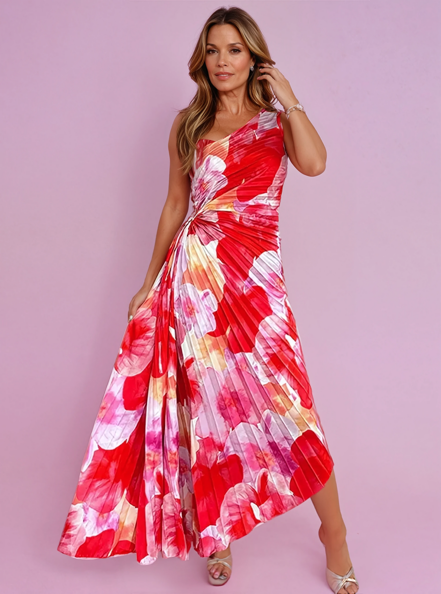 Flowy Ruffled Long Party Dress