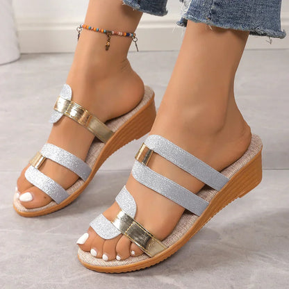 Women's Woven Buckle Sandals