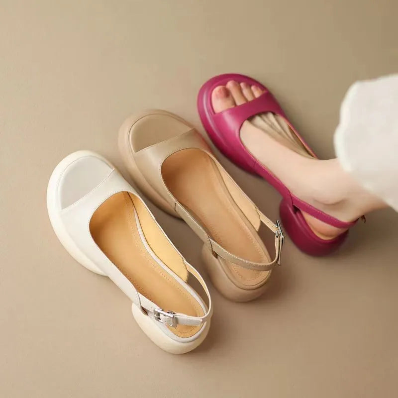Women's Platform Flat Sandals Low Heel - VibreMode