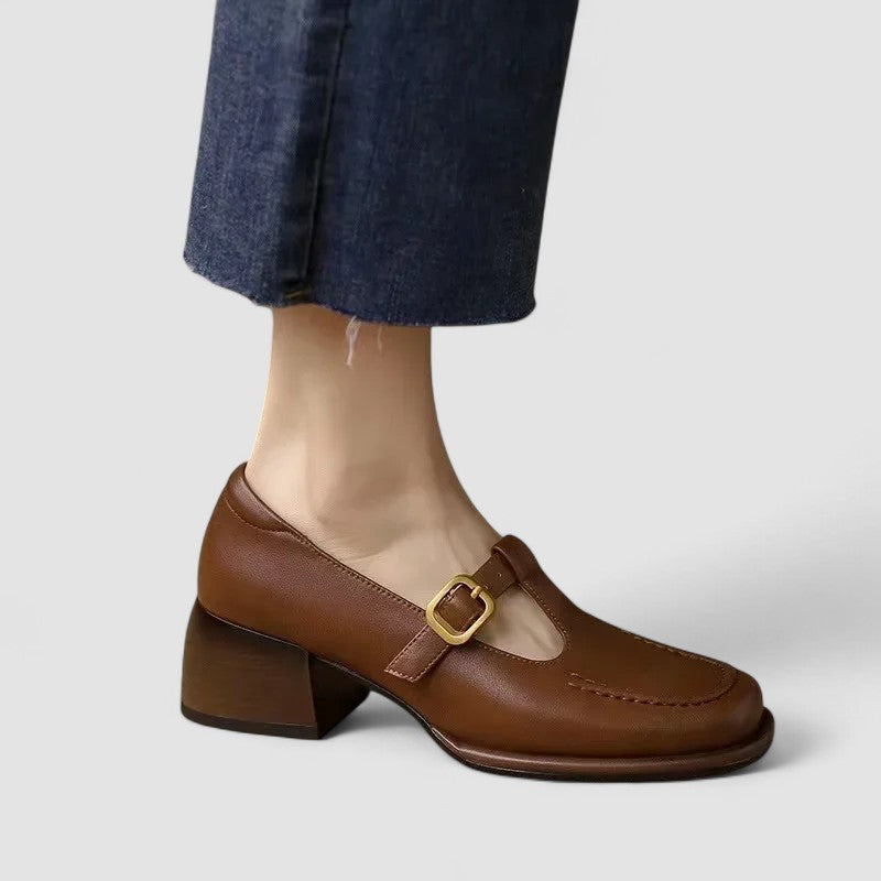 Women's Mary Jane Low Block Heel Shoes