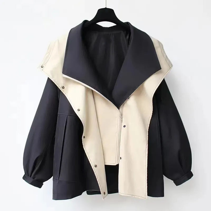 Women's Windbreaker Jacket Contrast Panel