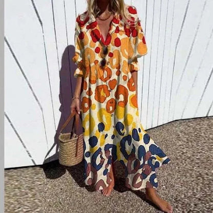 Women's Long Sleeve Floral Dress