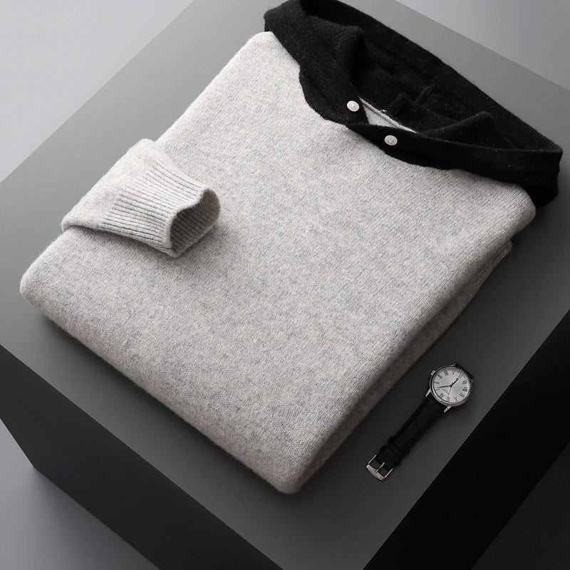 Luxury Pure Cashmere Hooded Sweater