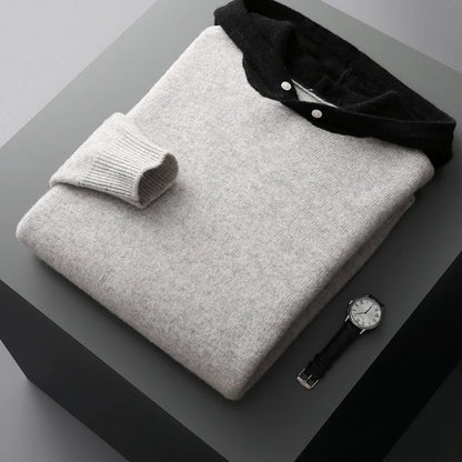 Luxury Pure Cashmere Hooded Sweater