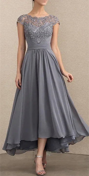 Beautiful Floral Floor Length Evening Dress