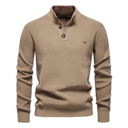 Women's Buttoned Sweater Maple Wood - VibreMode