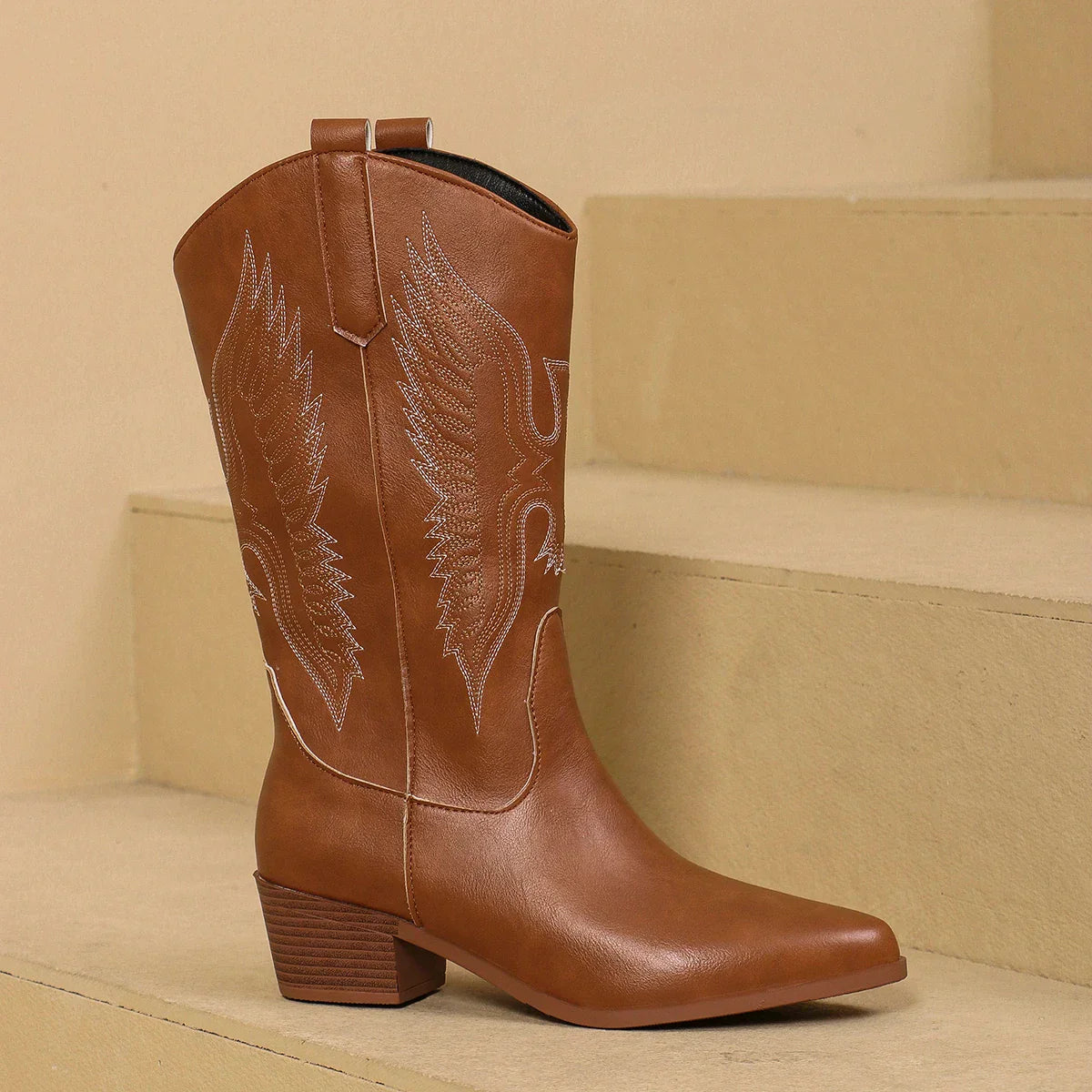 Classic Rugged Cowboy Riding Boots