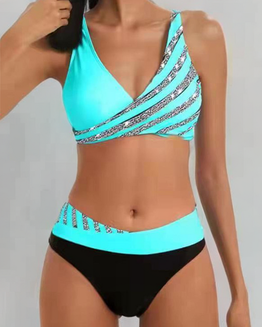 Trendy Women's Floral Beach Bikini Swimsuit Set - VibreMode