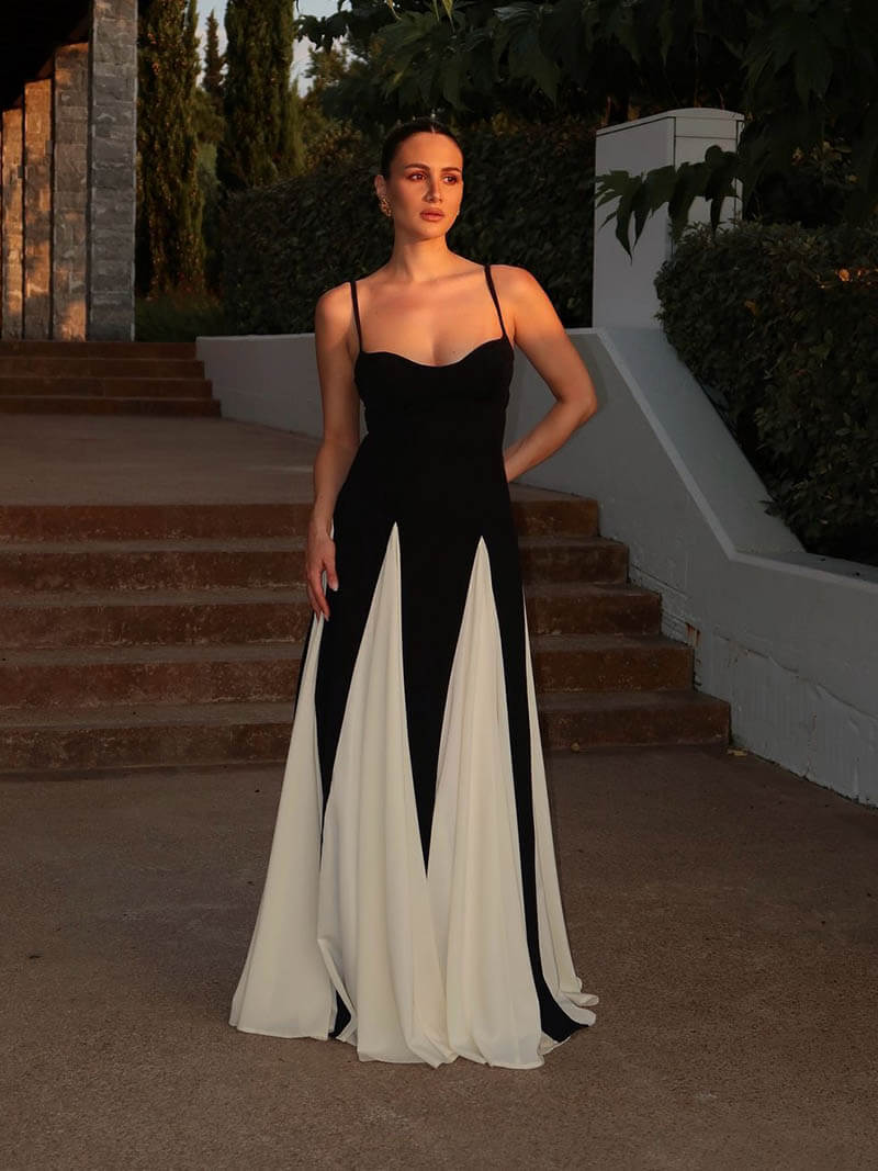 Women's Maxi Evening Dress Spaghetti Strap