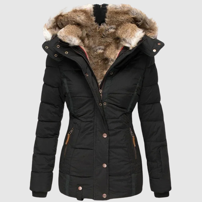 Women's Hooded Jacket Warm Cozy Arctic Parka - VibreMode