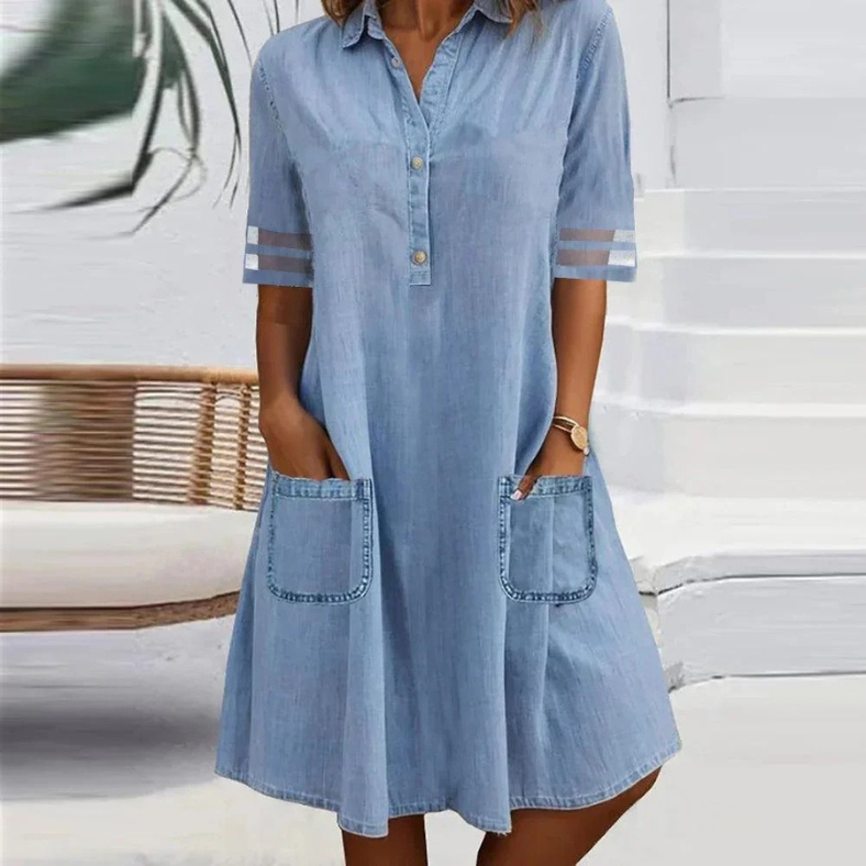 Women's Front Button Dress - VibreMode