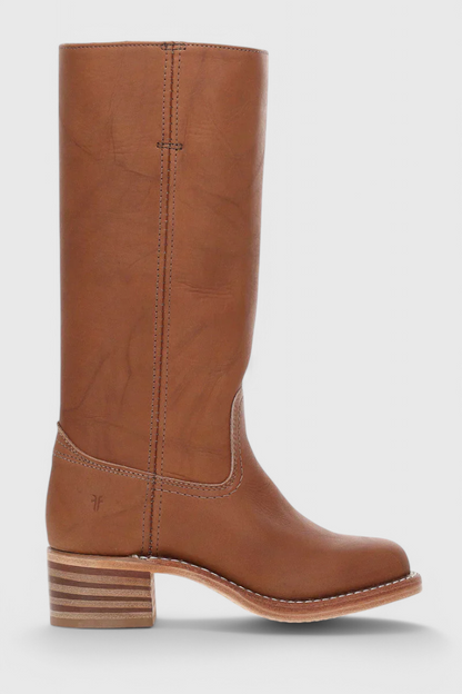 Women's Leather Knee High Boots With Heels