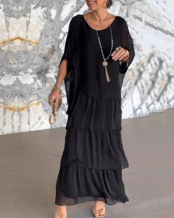 Women's Tiered Maxi Dress Skirt