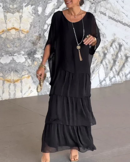 Women's Tiered Maxi Dress Skirt