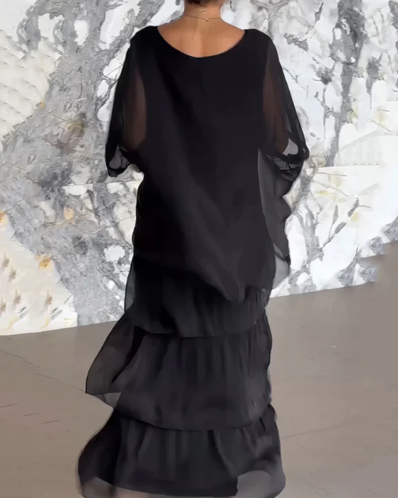 Women's Tiered Maxi Dress Skirt