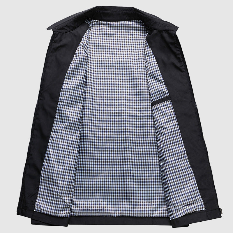 Theodore Willow Men's Lightweight Business Spring Jacket - Structured Polyester Blend